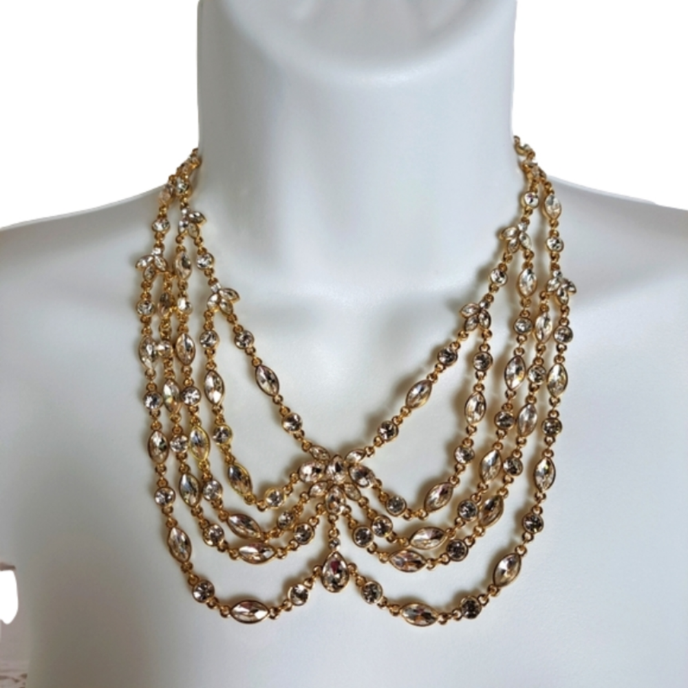 EXPRESSION Multichain Studded Necklace‎